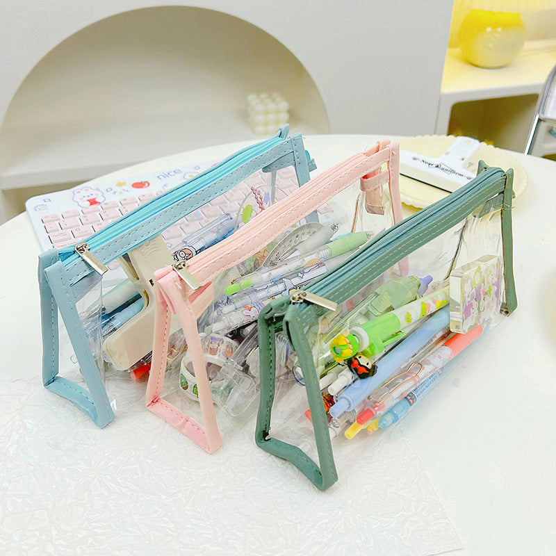 Wholesale PU Transparent Pencil Case